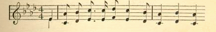 musical notation for _The Rocks and Mountains_