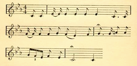 musical notation for _I'll Hear the Trumpet Sound_